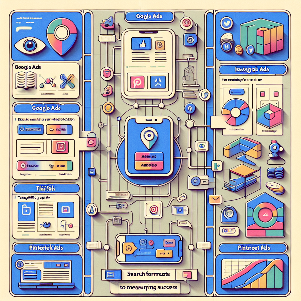 Paid advertising platforms overview: Google Ads, Facebook Ads, Instagram Ads, Pinterest Ads, TikTok Ads.